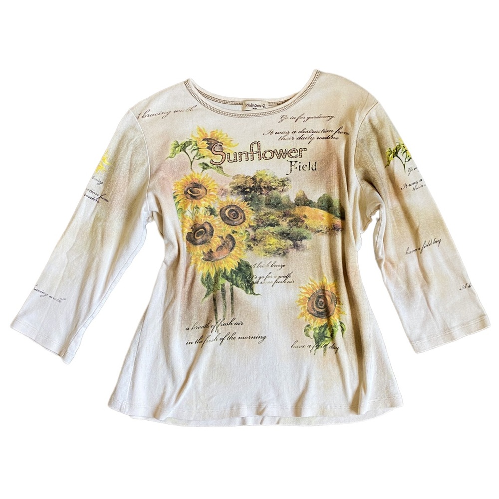 Sunflower vintage y2k blouse/tee